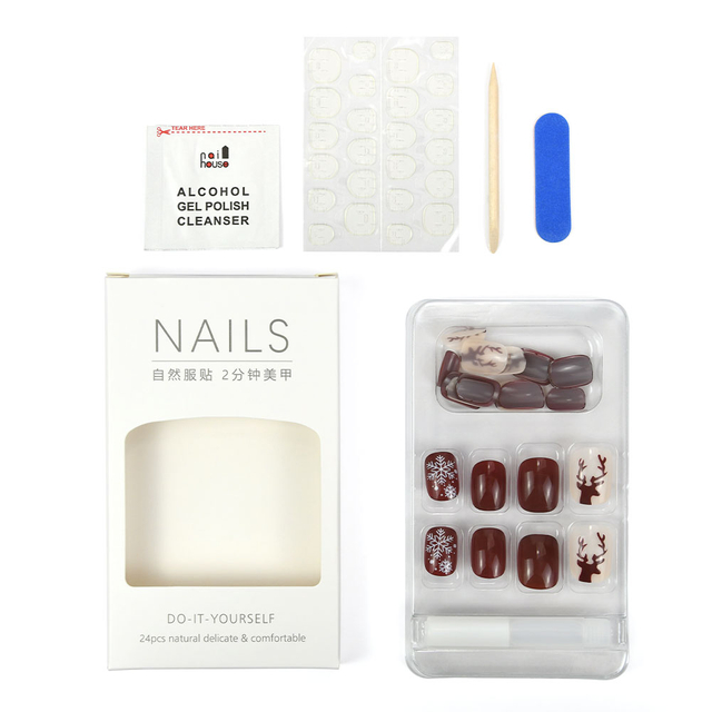 Autocollants de faux ongles en acrylique personnalisés de luxe réutilisables