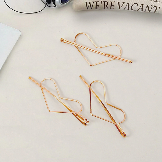 Pinces à cheveux Barrettes en forme de coeur pour épingles à cheveux Lady Girl