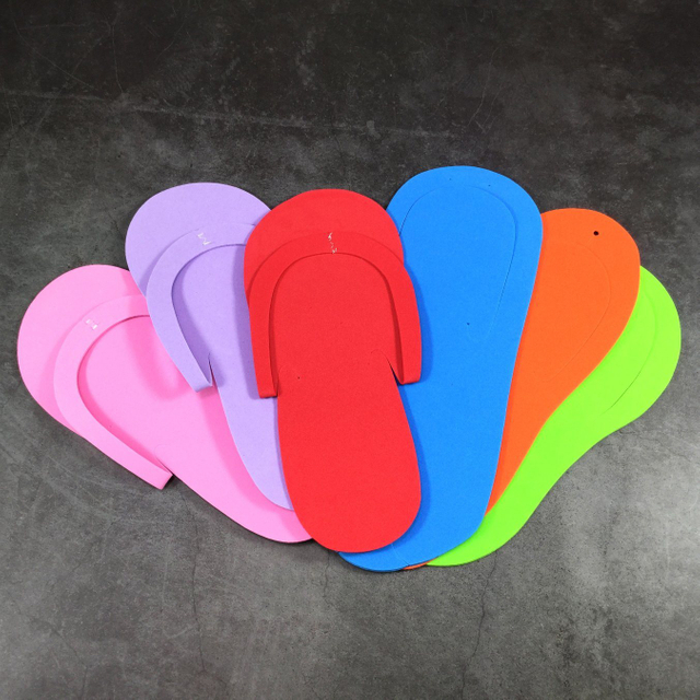 Pantoufles en mousse pour pantoufles en eva de pédicure jetables colorées