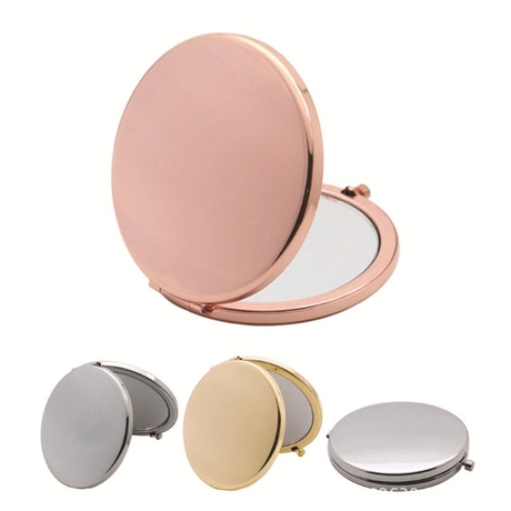 Miroir compact à double face en or rose