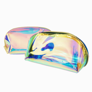 Trousse de maquillage holographique en TPU transparent