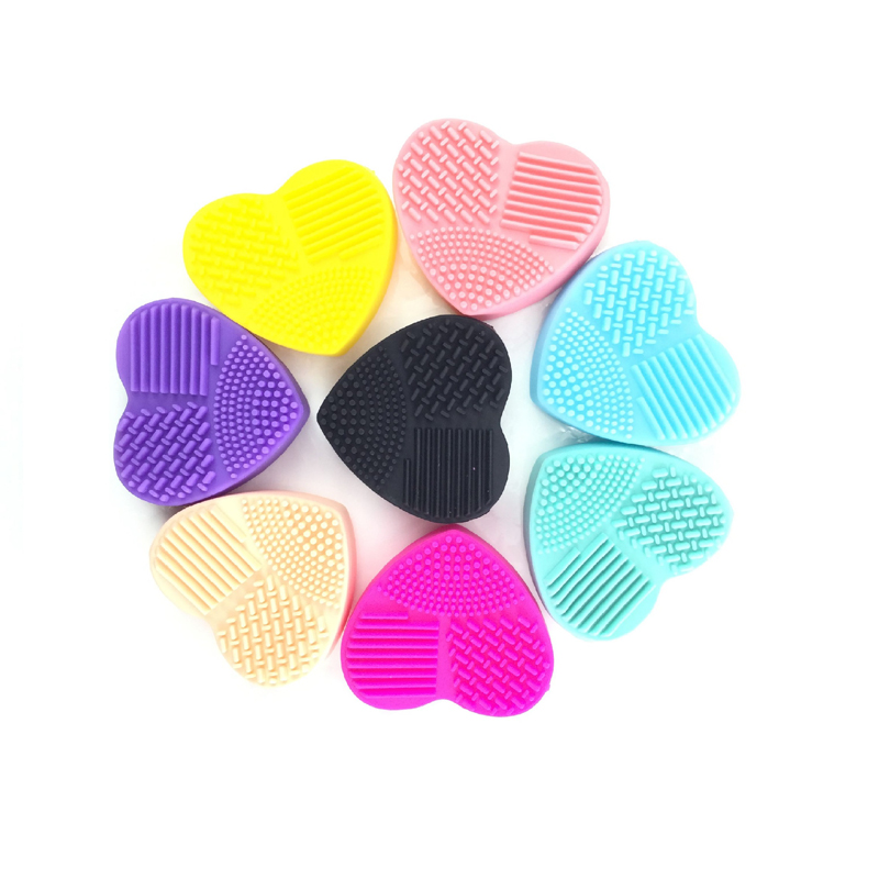 Tampon nettoyant pour pinceaux de maquillage en silicone coloré